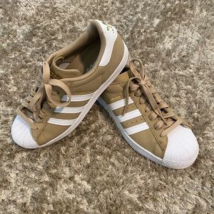 adidas Tan and White Sneakers